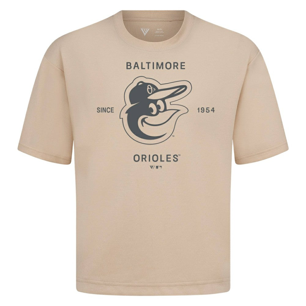 MLB Baltimore Orioles Levelwear Crossway Oversized Luxe Signature Knit T-Shirt