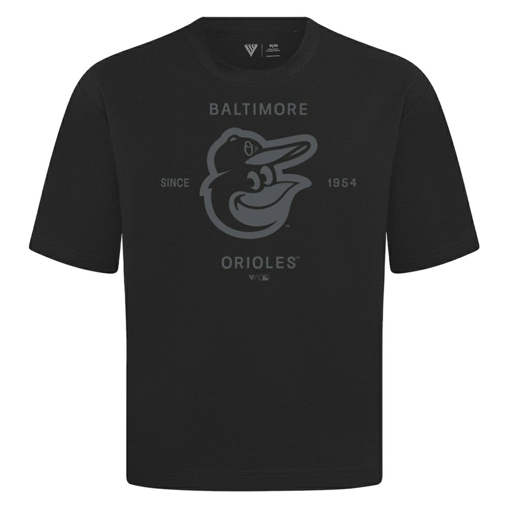 MLB Baltimore Orioles Levelwear Crossway Oversized Luxe Signature Knit T-Shirt