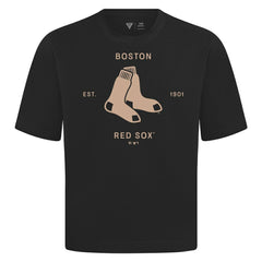 MLB Boston Red Sox Levelwear Crossway Oversized Luxe Signature Knit T-Shirt