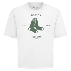 MLB Boston Red Sox Levelwear Crossway Oversized Luxe Signature Knit T-Shirt