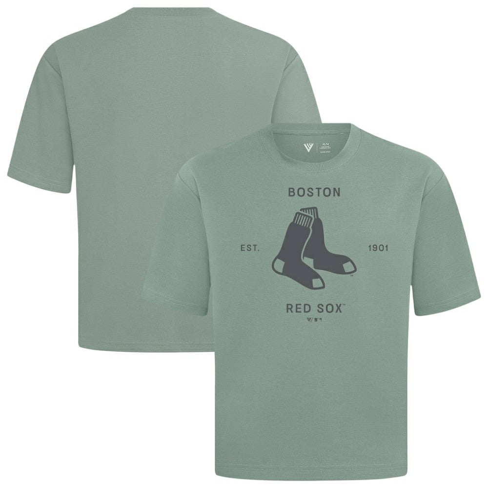 MLB Boston Red Sox Levelwear Crossway Oversized Luxe Signature Knit T-Shirt