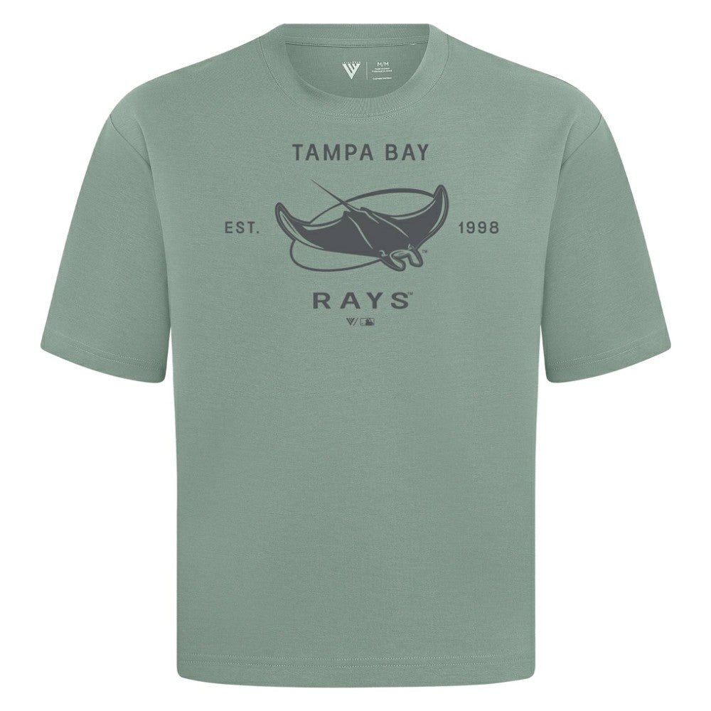 MLB Tampa Bay Rays Levelwear Crossway Oversized Luxe Signature Knit T-Shirt
