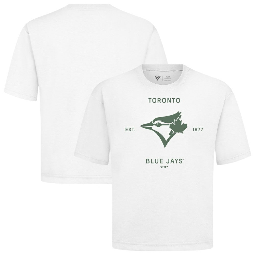 MLB Toronto Blue Jays Levelwear Crossway Oversized Luxe Signature Knit T-Shirt