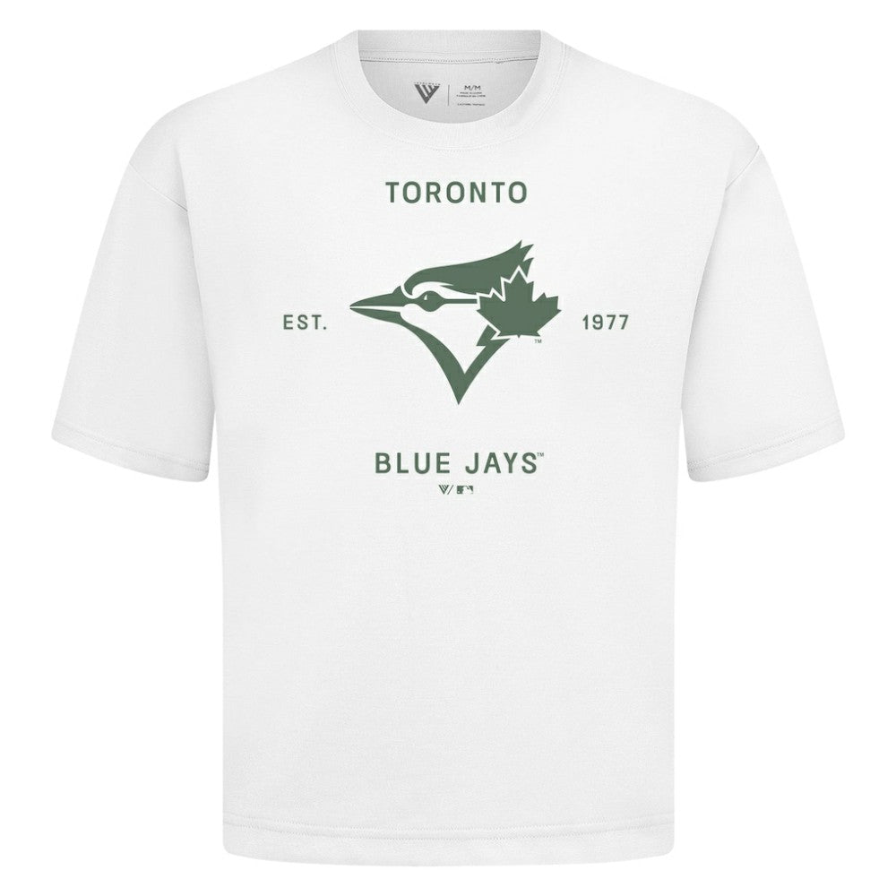 MLB Toronto Blue Jays Levelwear Crossway Oversized Luxe Signature Knit T-Shirt