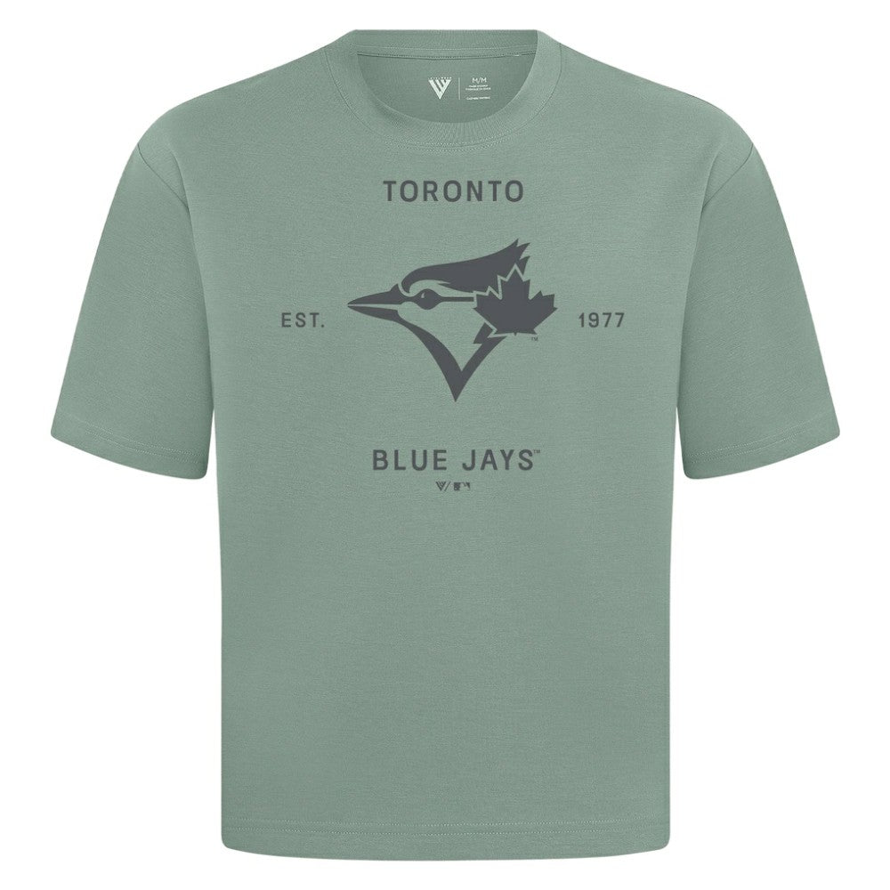 MLB Toronto Blue Jays Levelwear Crossway Oversized Luxe Signature Knit T-Shirt