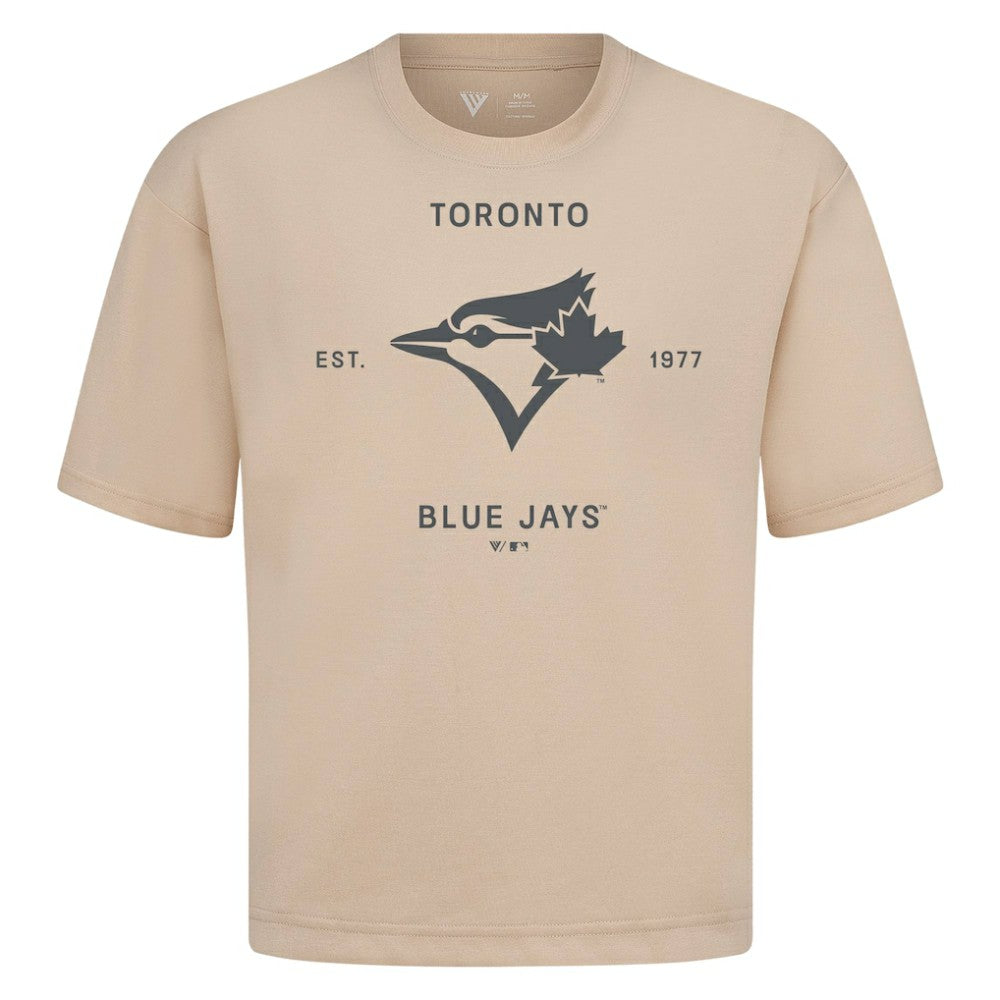 MLB Toronto Blue Jays Levelwear Crossway Oversized Luxe Signature Knit T-Shirt