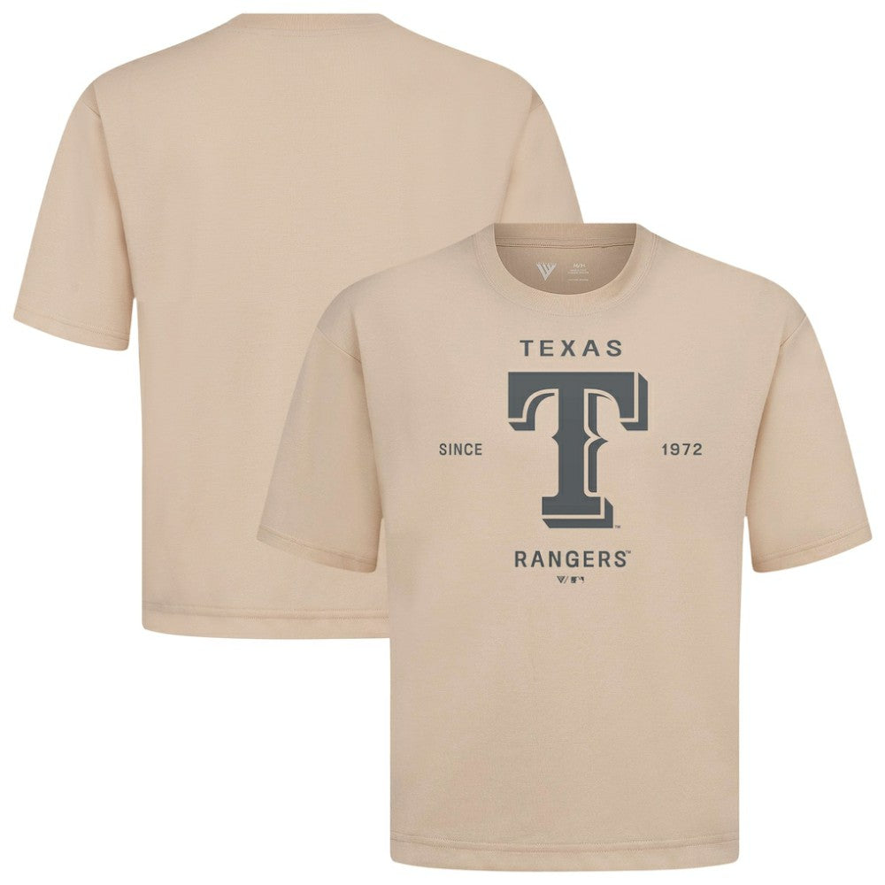 MLB Texas Rangers Levelwear Crossway Oversized Luxe Signature Knit T-Shirt