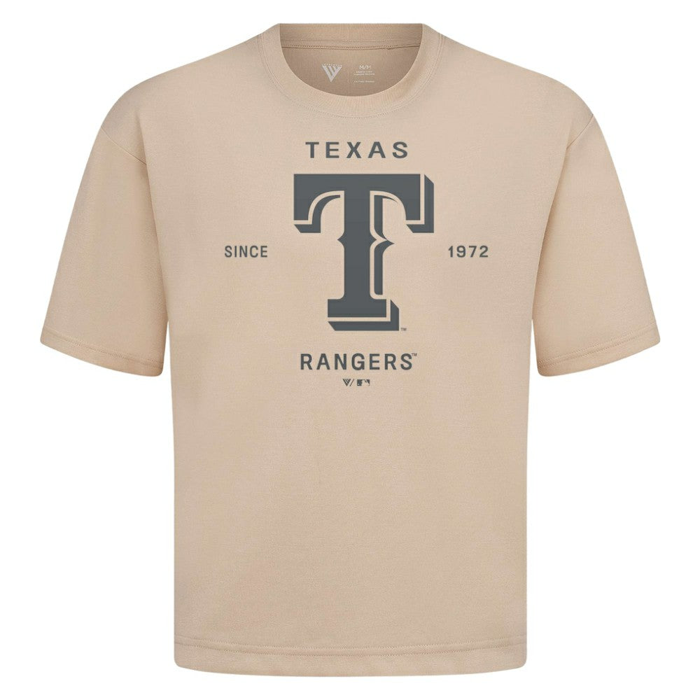 MLB Texas Rangers Levelwear Crossway Oversized Luxe Signature Knit T-Shirt