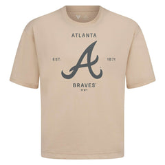 MLB Atlanta Braves Levelwear Crossway Oversized Luxe Signature Knit T-Shirt