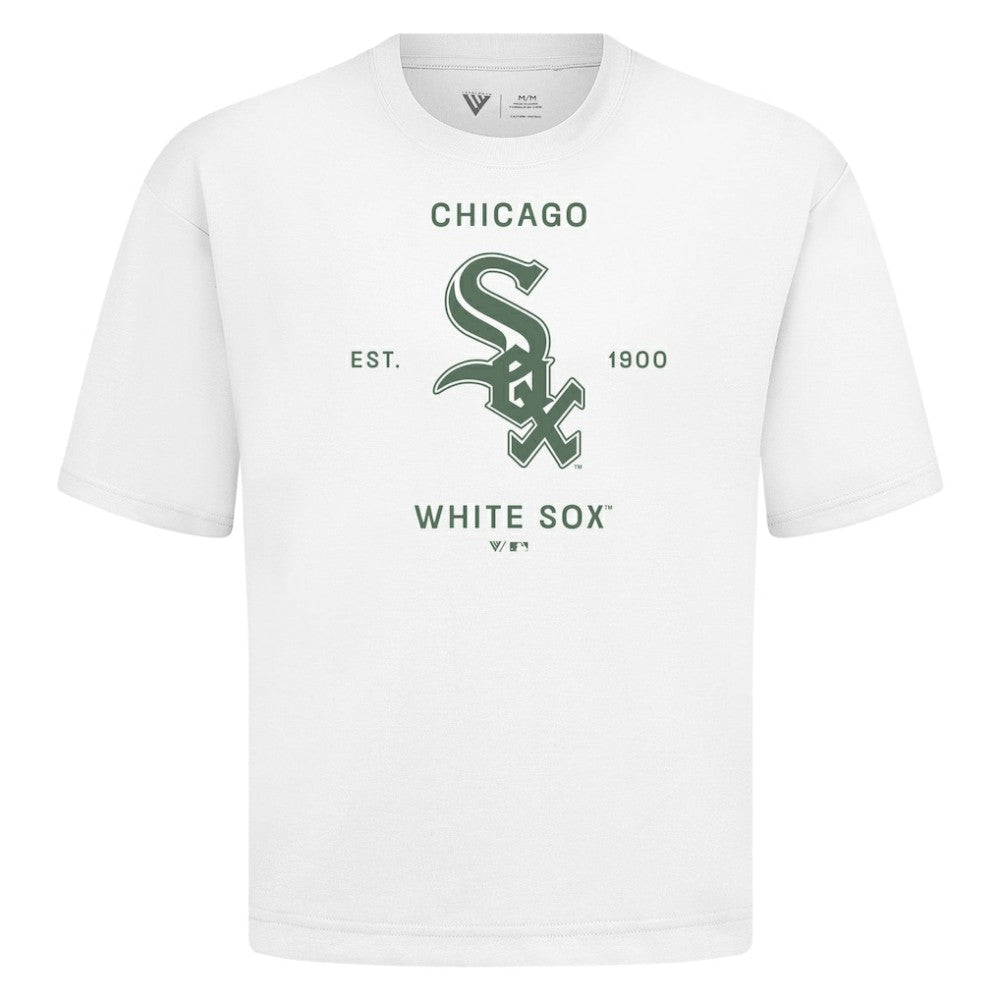 MLB Chicago White Sox Levelwear Crossway Oversized Luxe Signature Knit T-Shirt