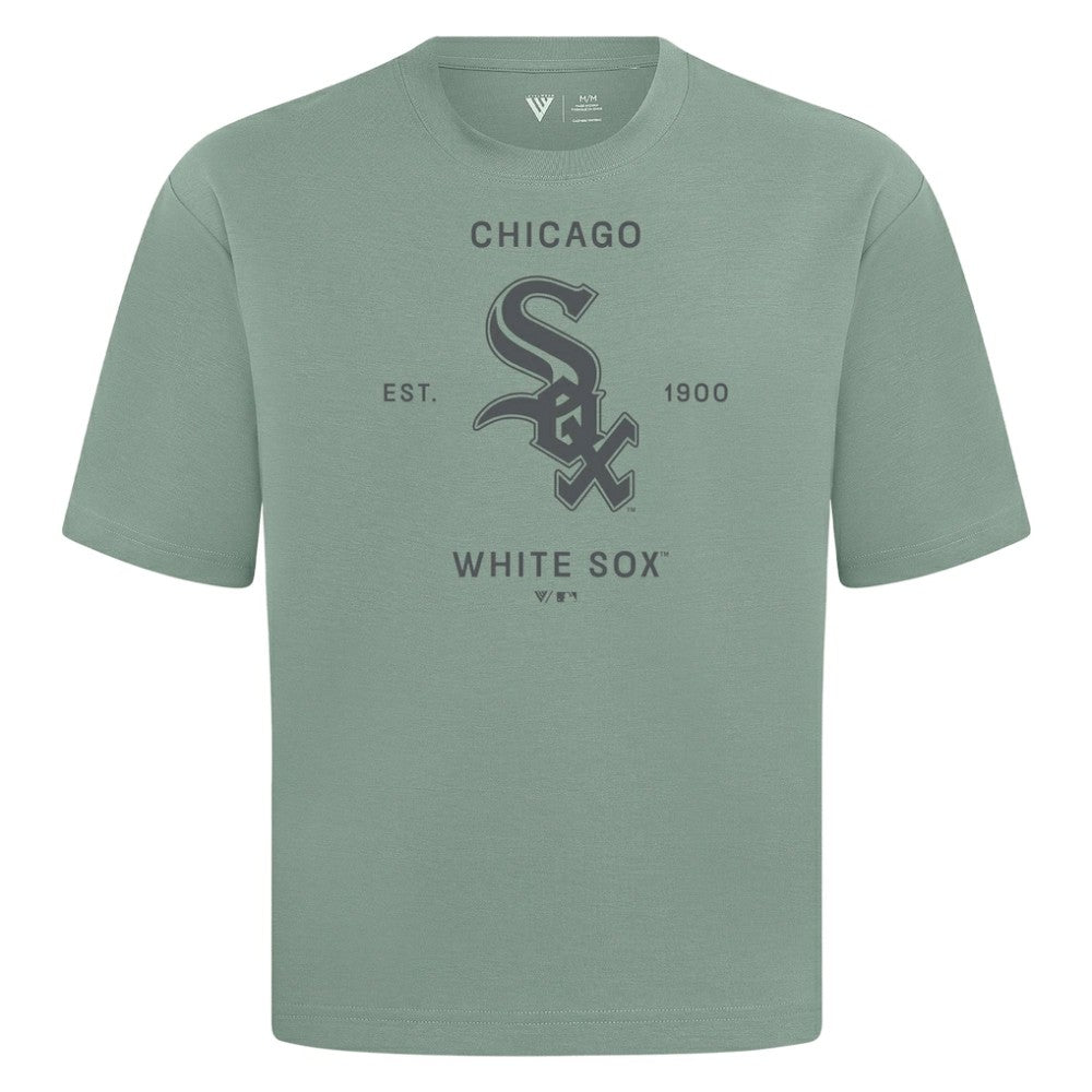 MLB Chicago White Sox Levelwear Crossway Oversized Luxe Signature Knit T-Shirt