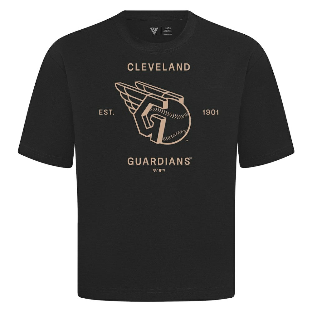 MLB Cleveland Guardians Levelwear Crossway Oversized Luxe Signature Knit T-Shirt