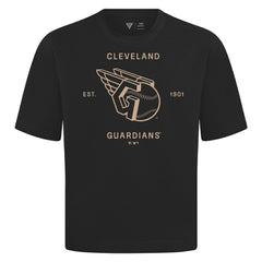 MLB Cleveland Guardians Levelwear Crossway Oversized Luxe Signature Knit T-Shirt