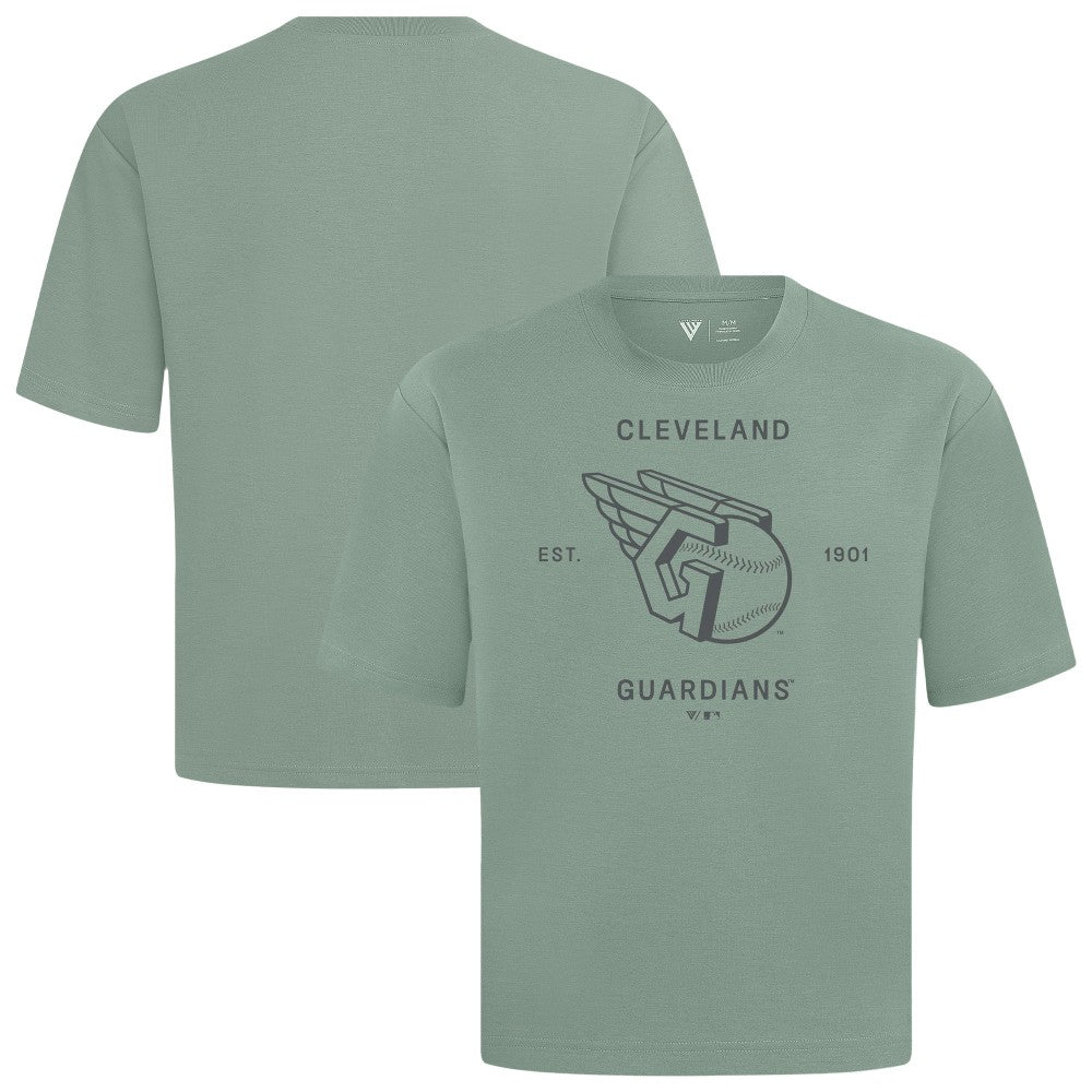MLB Cleveland Guardians Levelwear Crossway Oversized Luxe Signature Knit T-Shirt