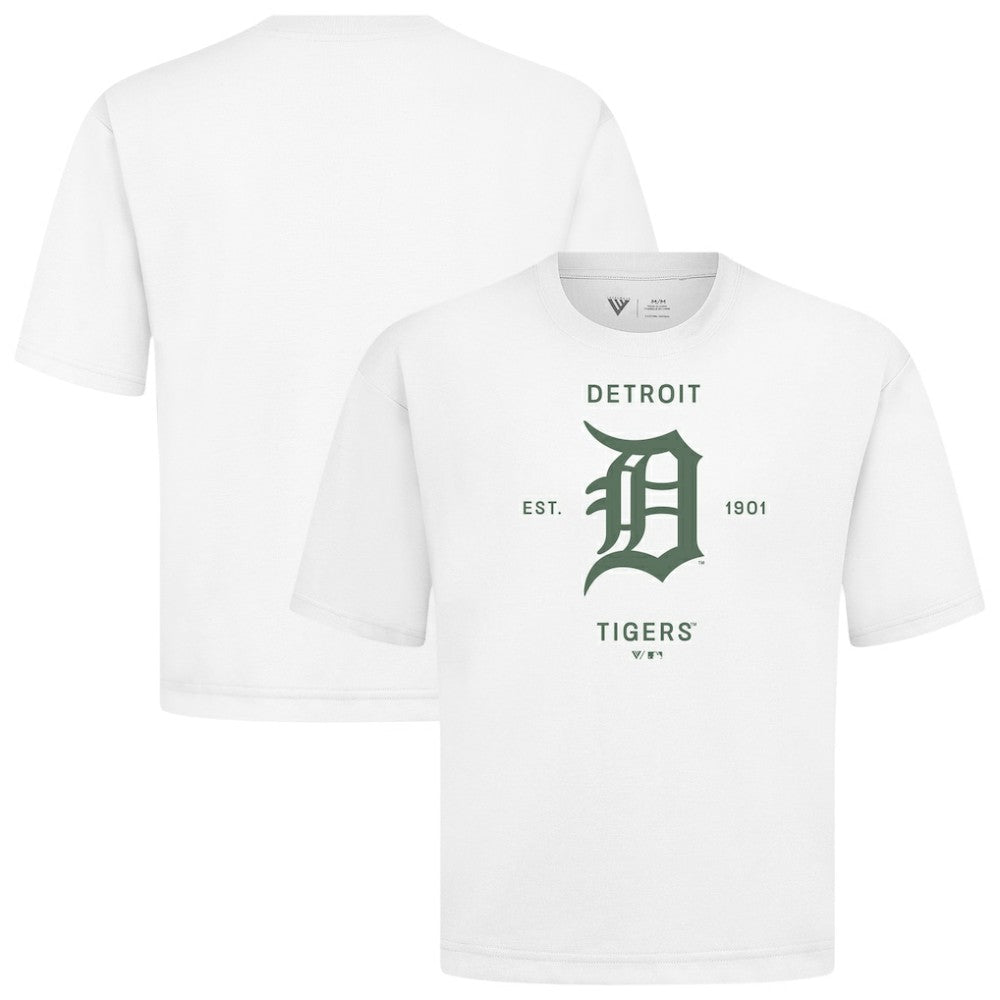 MLB Detroit Tigers Levelwear Crossway Oversized Luxe Signature Knit T-Shirt