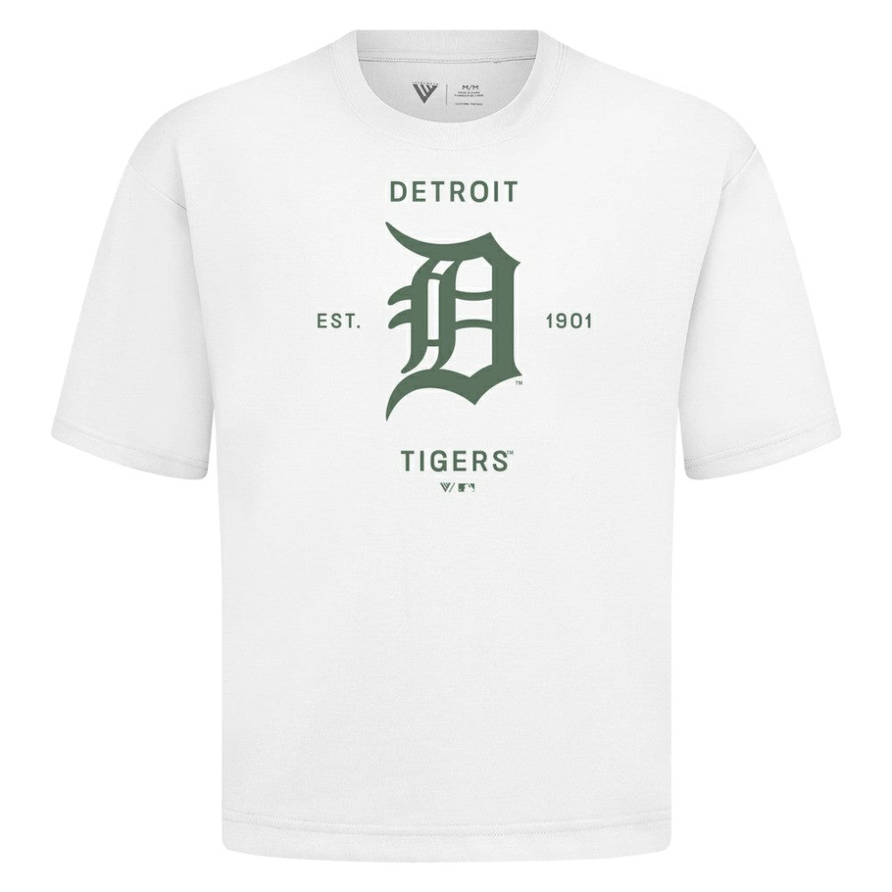 MLB Detroit Tigers Levelwear Crossway Oversized Luxe Signature Knit T-Shirt