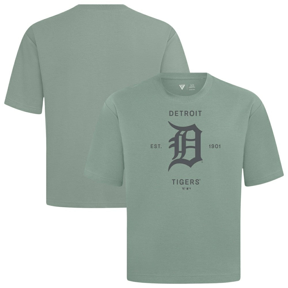 MLB Detroit Tigers Levelwear Crossway Oversized Luxe Signature Knit T-Shirt
