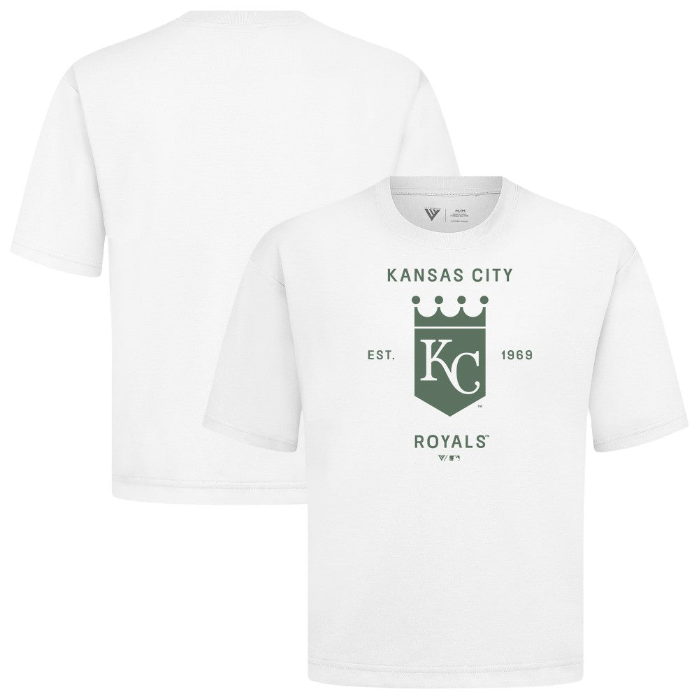 MLB Kansas City Royals Levelwear Crossway Oversized Luxe Signature Knit T-Shirt