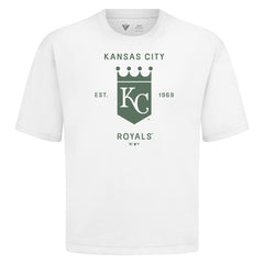 MLB Kansas City Royals Levelwear Crossway Oversized Luxe Signature Knit T-Shirt