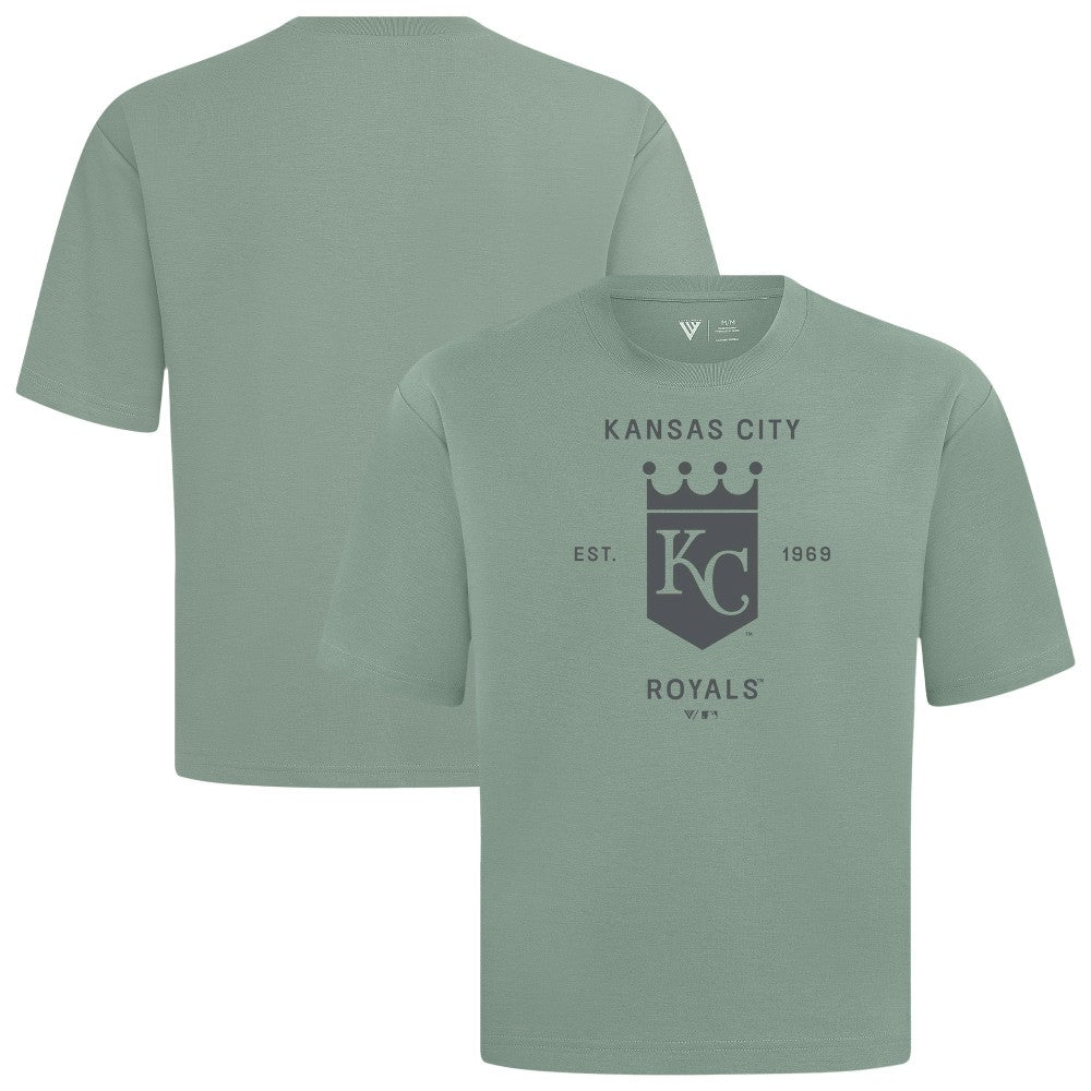 MLB Kansas City Royals Levelwear Crossway Oversized Luxe Signature Knit T-Shirt