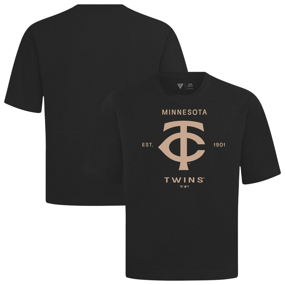 MLB Minnesota Twins Levelwear Crossway Oversized Luxe Signature Knit T-Shirt