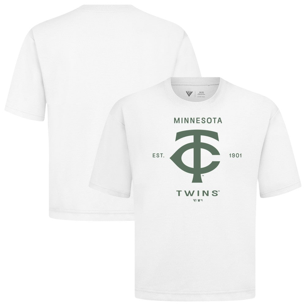 MLB Minnesota Twins Levelwear Crossway Oversized Luxe Signature Knit T-Shirt