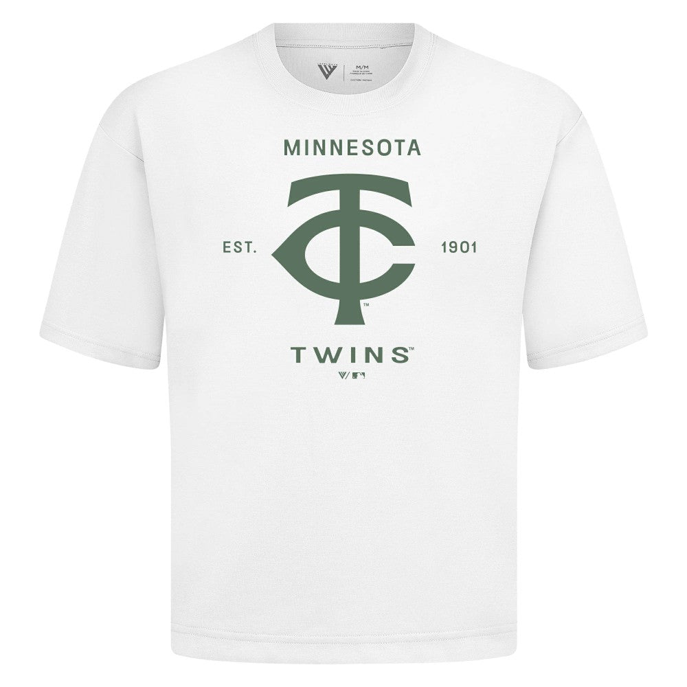 MLB Minnesota Twins Levelwear Crossway Oversized Luxe Signature Knit T-Shirt