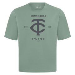 MLB Minnesota Twins Levelwear Crossway Oversized Luxe Signature Knit T-Shirt
