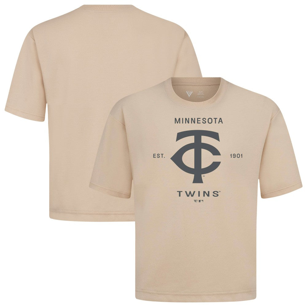 MLB Minnesota Twins Levelwear Crossway Oversized Luxe Signature Knit T-Shirt