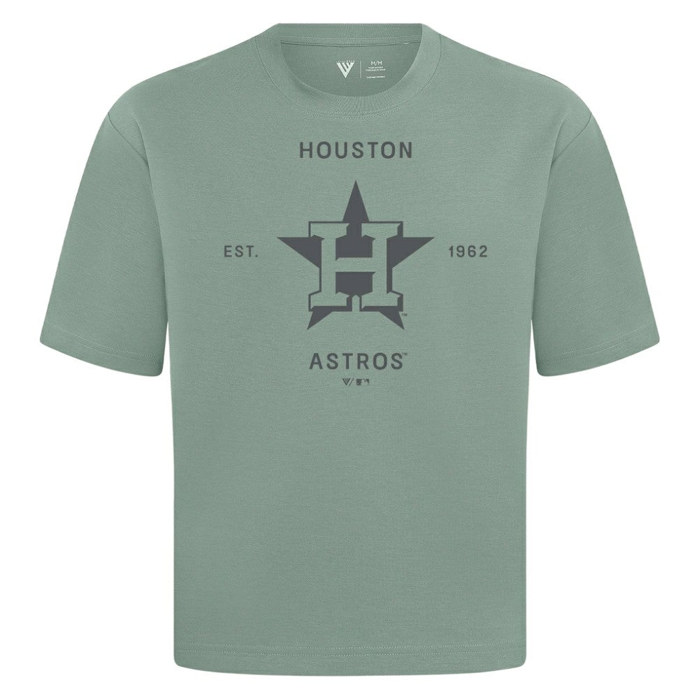 MLB Houston Astros Levelwear Crossway Oversized Luxe Signature Knit T-Shirt