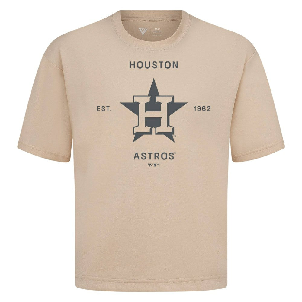 MLB Houston Astros Levelwear Crossway Oversized Luxe Signature Knit T-Shirt