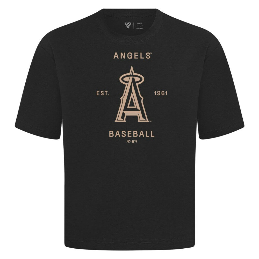 MLB Los Angeles Angels Levelwear Crossway Oversized Luxe Signature Knit T-Shirt