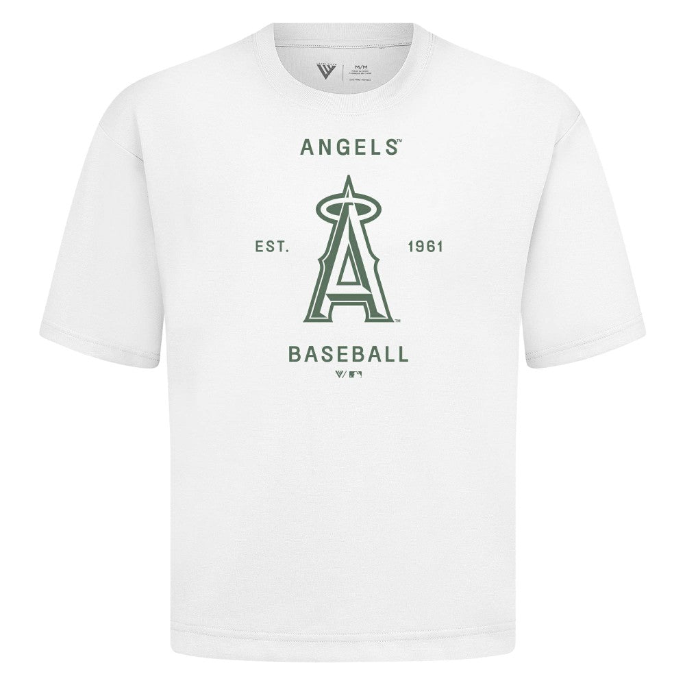 MLB Los Angeles Angels Levelwear Crossway Oversized Luxe Signature Knit T-Shirt