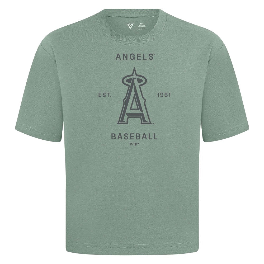 MLB Los Angeles Angels Levelwear Crossway Oversized Luxe Signature Knit T-Shirt