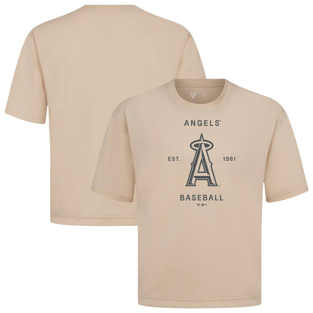 MLB Los Angeles Angels Levelwear Crossway Oversized Luxe Signature Knit T-Shirt