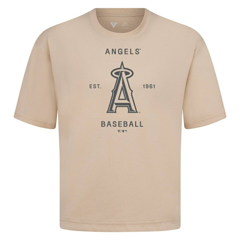 MLB Los Angeles Angels Levelwear Crossway Oversized Luxe Signature Knit T-Shirt