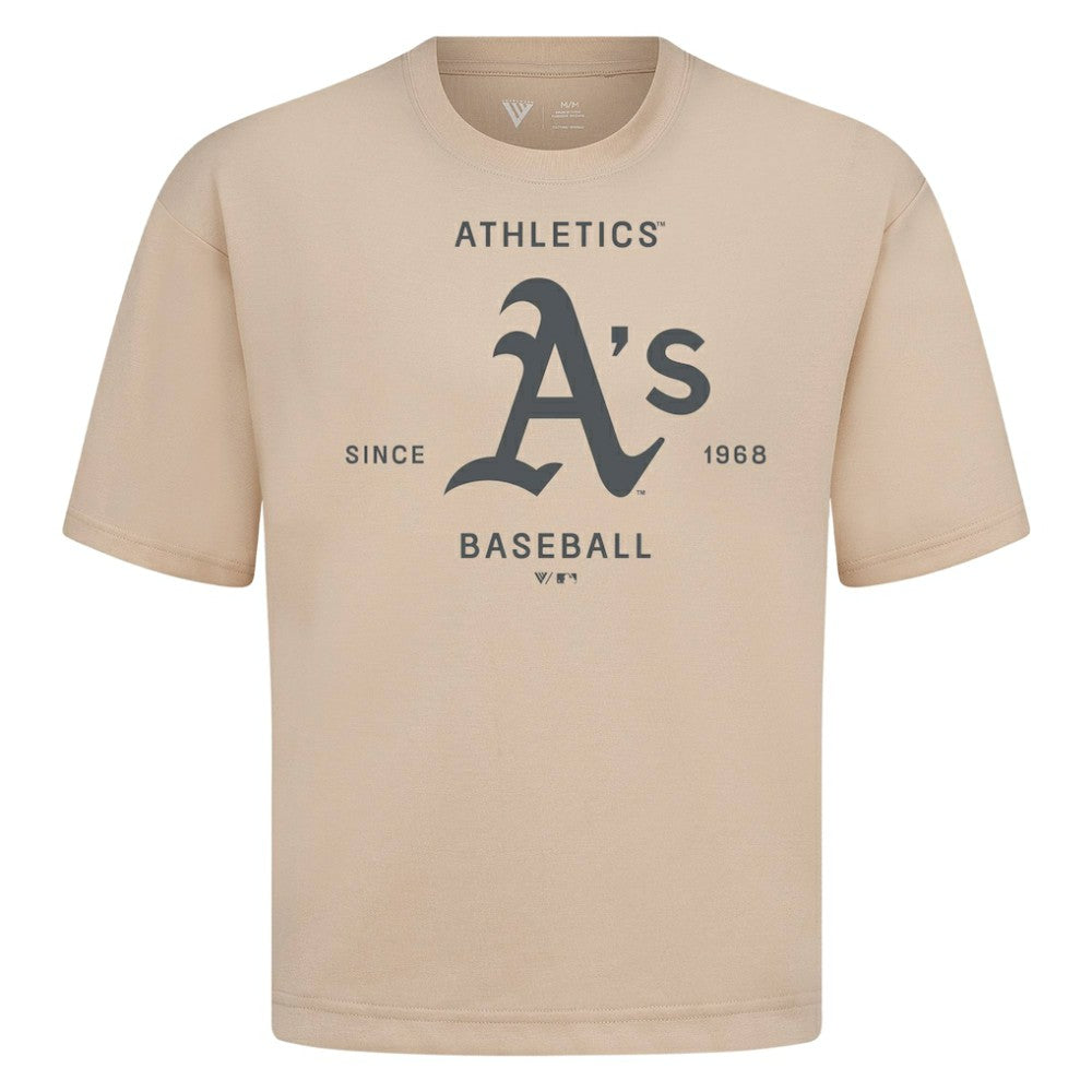 MLB Athletics Levelwear Crossway Oversized Luxe Signature Knit T-Shirt