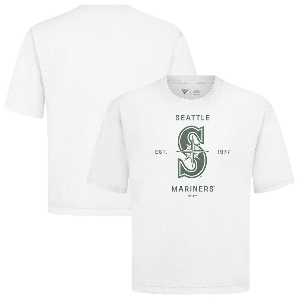 MLB Seattle Mariners Levelwear Crossway Oversized Luxe Signature Knit T-Shirt