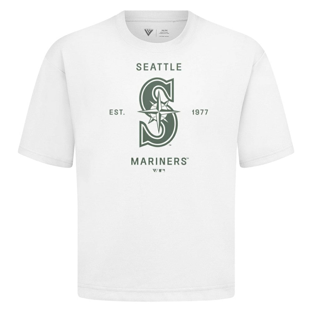 MLB Seattle Mariners Levelwear Crossway Oversized Luxe Signature Knit T-Shirt