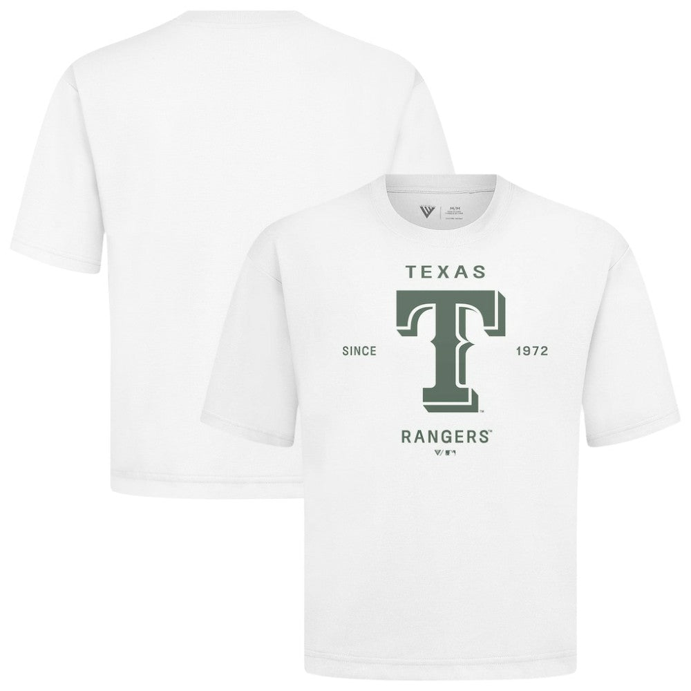 MLB Texas Rangers Levelwear Crossway Oversized Luxe Signature Knit T-Shirt
