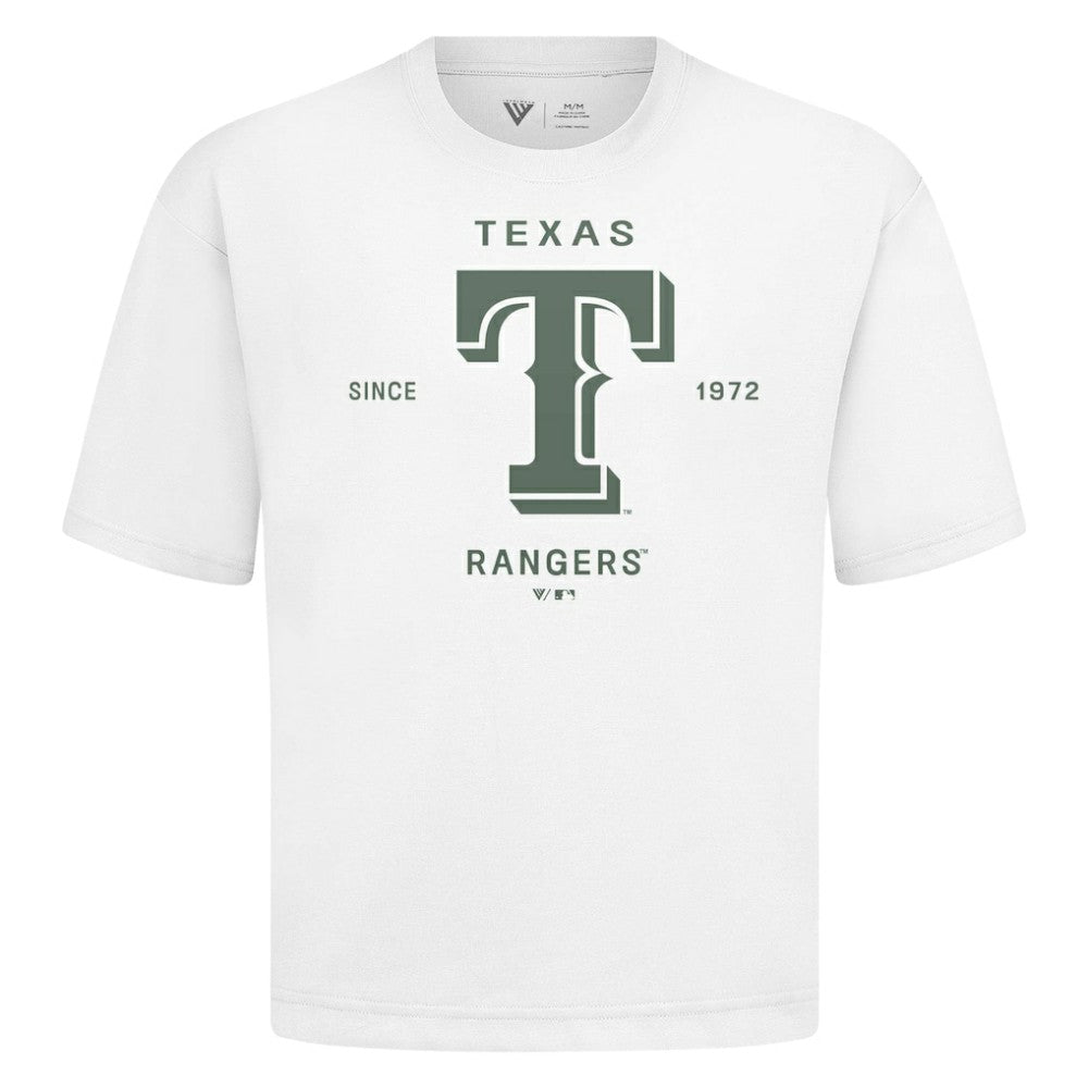 MLB Texas Rangers Levelwear Crossway Oversized Luxe Signature Knit T-Shirt