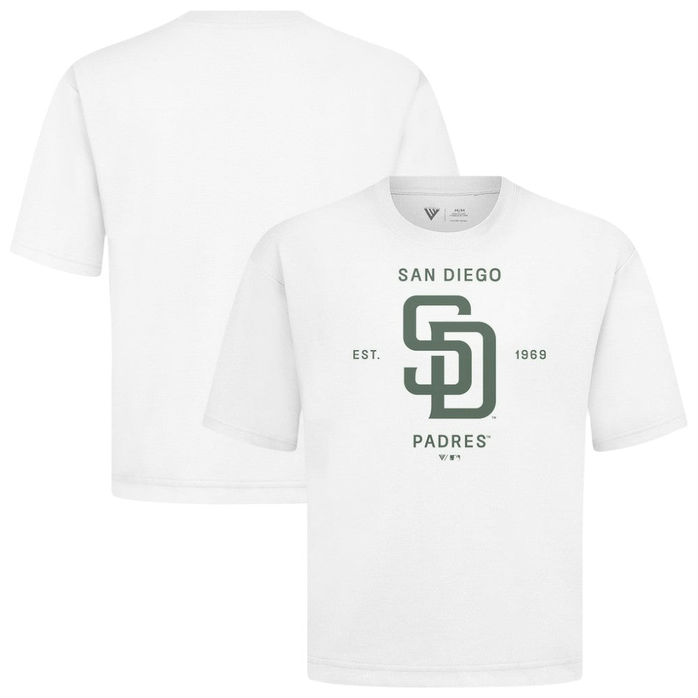 MLB San Diego Padres Levelwear Crossway Oversized Luxe Signature Knit T-Shirt