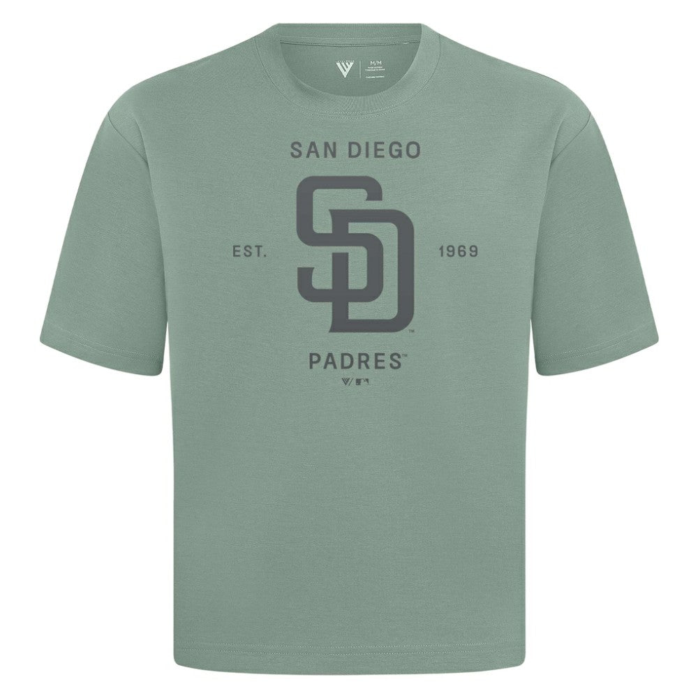 MLB San Diego Padres Levelwear Crossway Oversized Luxe Signature Knit T-Shirt