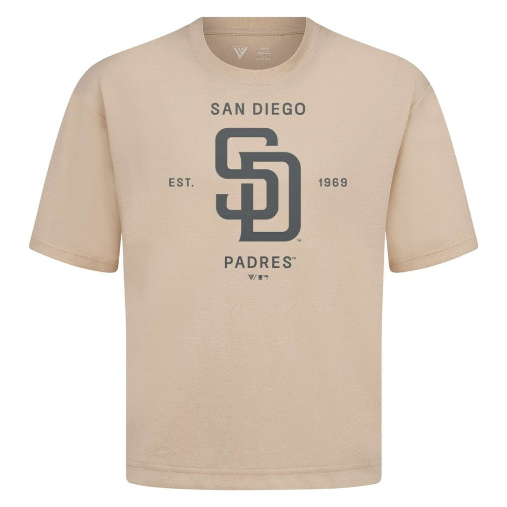 MLB San Diego Padres Levelwear Crossway Oversized Luxe Signature Knit T-Shirt
