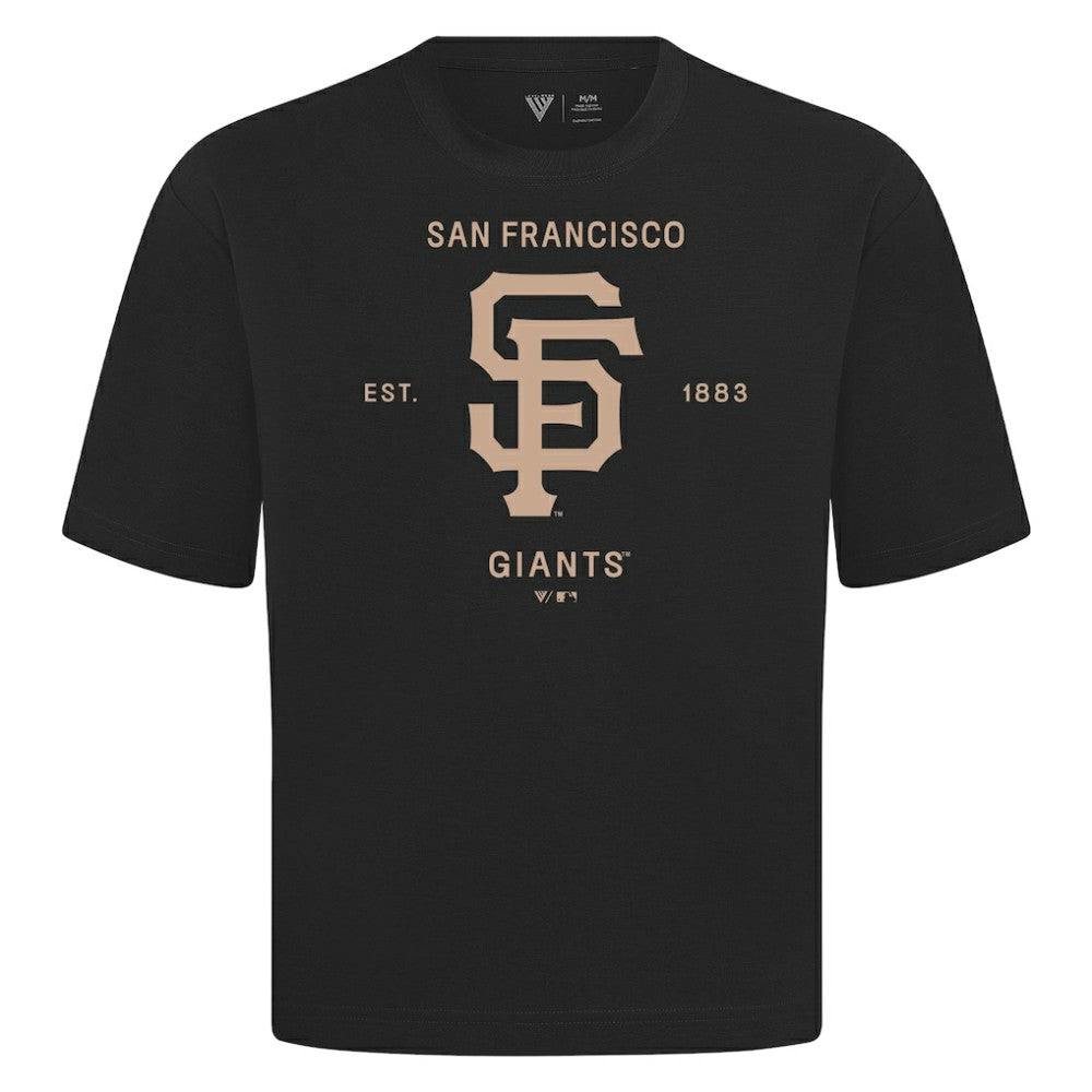 MLB San Francisco Giants Levelwear Crossway Oversized Luxe Signature Knit T-Shirt