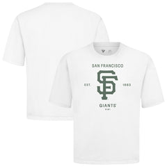 MLB San Francisco Giants Levelwear Crossway Oversized Luxe Signature Knit T-Shirt