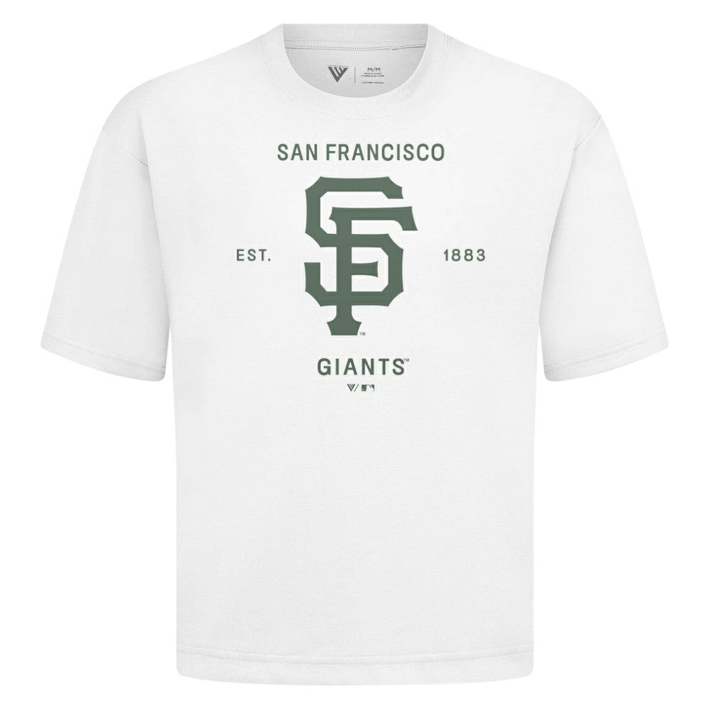 MLB San Francisco Giants Levelwear Crossway Oversized Luxe Signature Knit T-Shirt