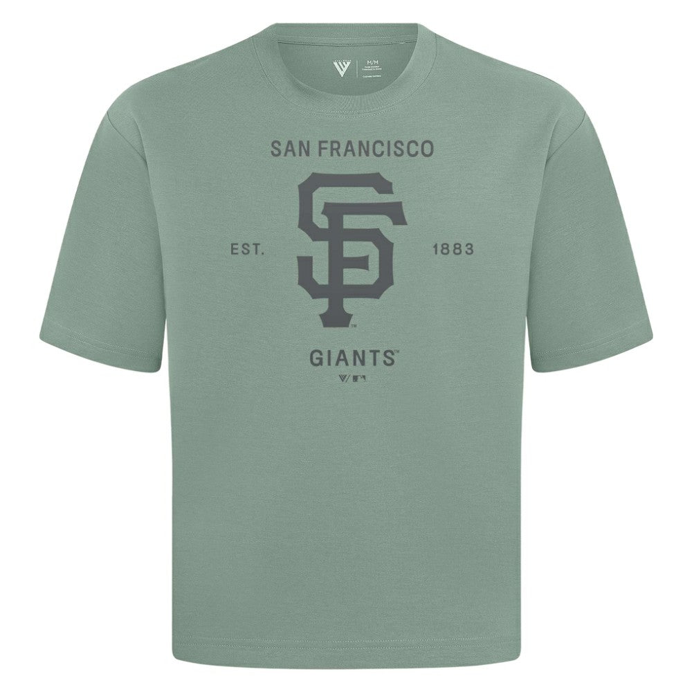 MLB San Francisco Giants Levelwear Crossway Oversized Luxe Signature Knit T-Shirt