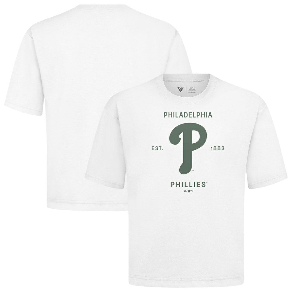 MLB Philadelphia Phillies Levelwear Crossway Oversized Luxe Signature Knit T-Shirt