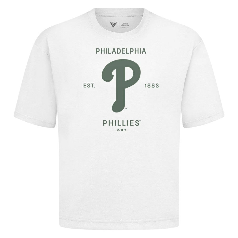 MLB Philadelphia Phillies Levelwear Crossway Oversized Luxe Signature Knit T-Shirt